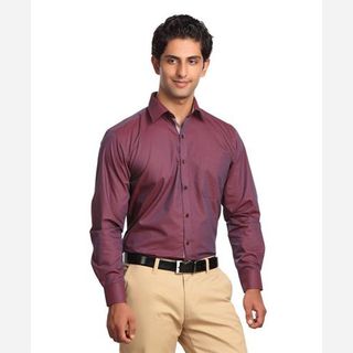 mens' maroon plain formal shirts